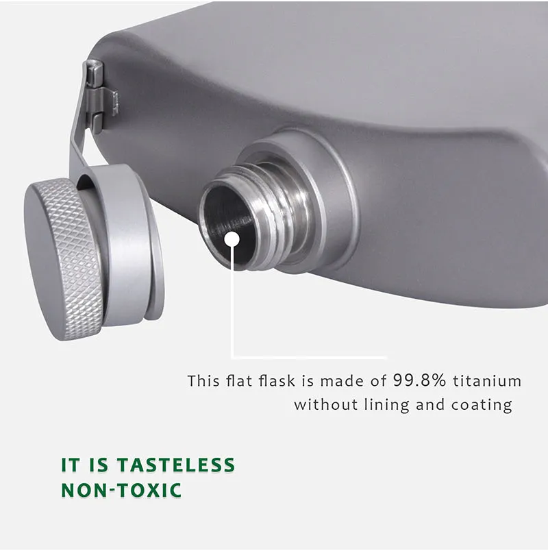 バウンドレスボヤージュ 超軽量 チタン製 ヒップフラスコ ボトル 漏斗付き Boundless Voyage Titanium Flask 200ml funnel Ti3061D