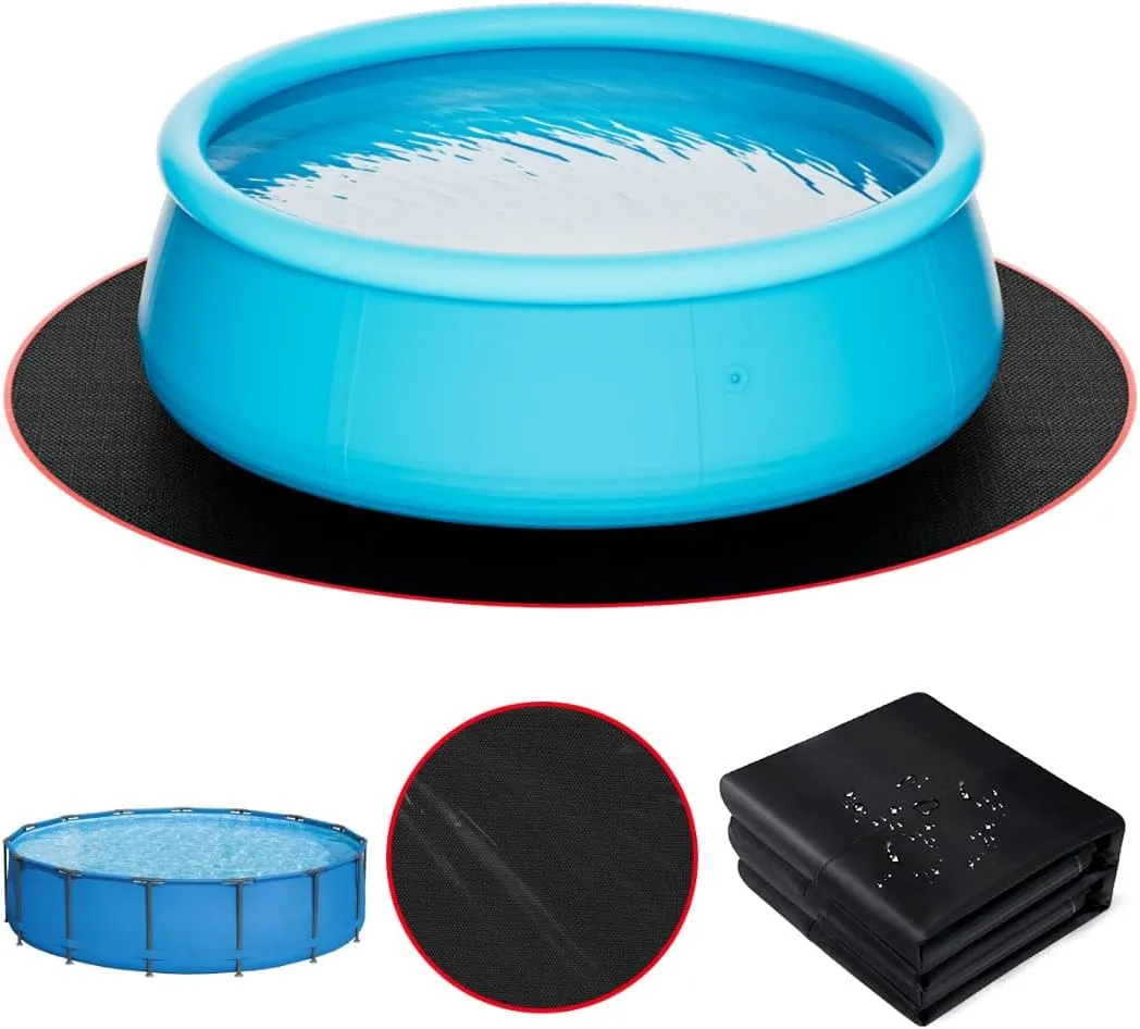 10 FT Round Pool Liner Pad for Above Ground Swimming Pool, Under Pool Floor Liner Underlayment Pad, Outdoor Pool Mat for Above Ground Pool Pad, Prevents Punctures Pool Mat Protector Tarp (10 FT)