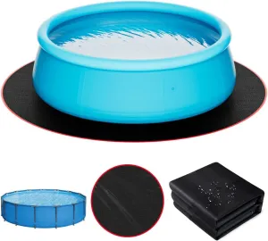 10 FT Round Pool Liner Pad for Above Ground Swimming Pool, Under Pool Floor Liner Underlayment Pad, Outdoor Pool Mat for Above Ground Pool Pad, Prevents Punctures Pool Mat Protector Tarp (10 FT)