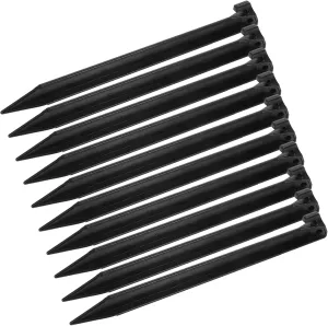 10 Pack Plastic Tent Stakes Mint Green Threaded Screw Tent Stakes Heavy Duty Camping Tarp Hooks Durable for Outdoor