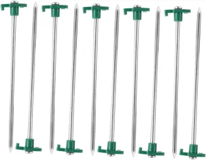 10 PCS Heavy Duty Stainless Steel Tent Pegs Long Outdoor Tent Stakes for Camping Tarp and Awnings Rust Ground Nails for Windy Conditions