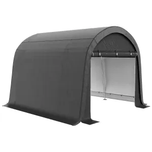 10' x 10' Heavy Duty Garden Storage Tent with Galvanized Frame, Grey