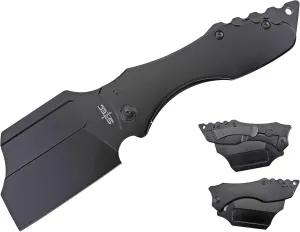 10.75" Extreme Giant Stainless Steel Tactical Folding Cleaver Knife Hunting Camping Outdoor