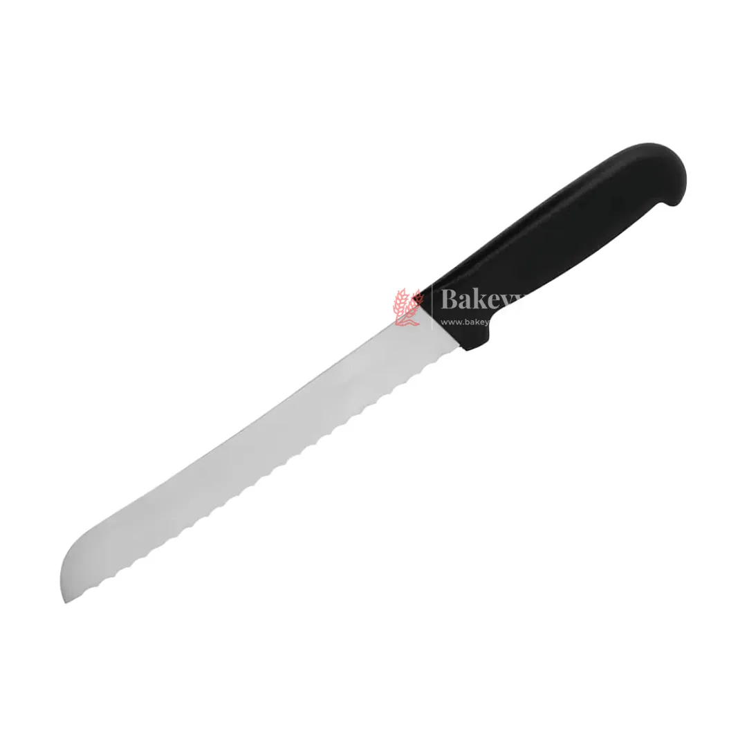 12 Inch Bread Knife Black Handle | Stainless Steel Blade with Strong Grip | Black Handle