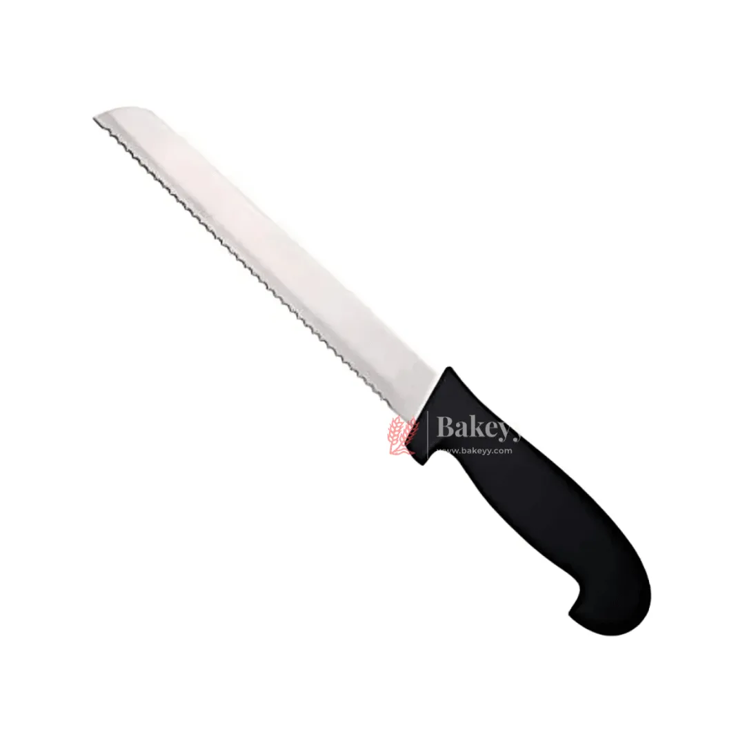 12 Inch Bread Knife Black Handle | Stainless Steel Blade with Strong Grip | Black Handle