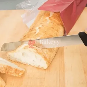 12 Inch Bread Knife Black Handle | Stainless Steel Blade with Strong Grip | Black Handle