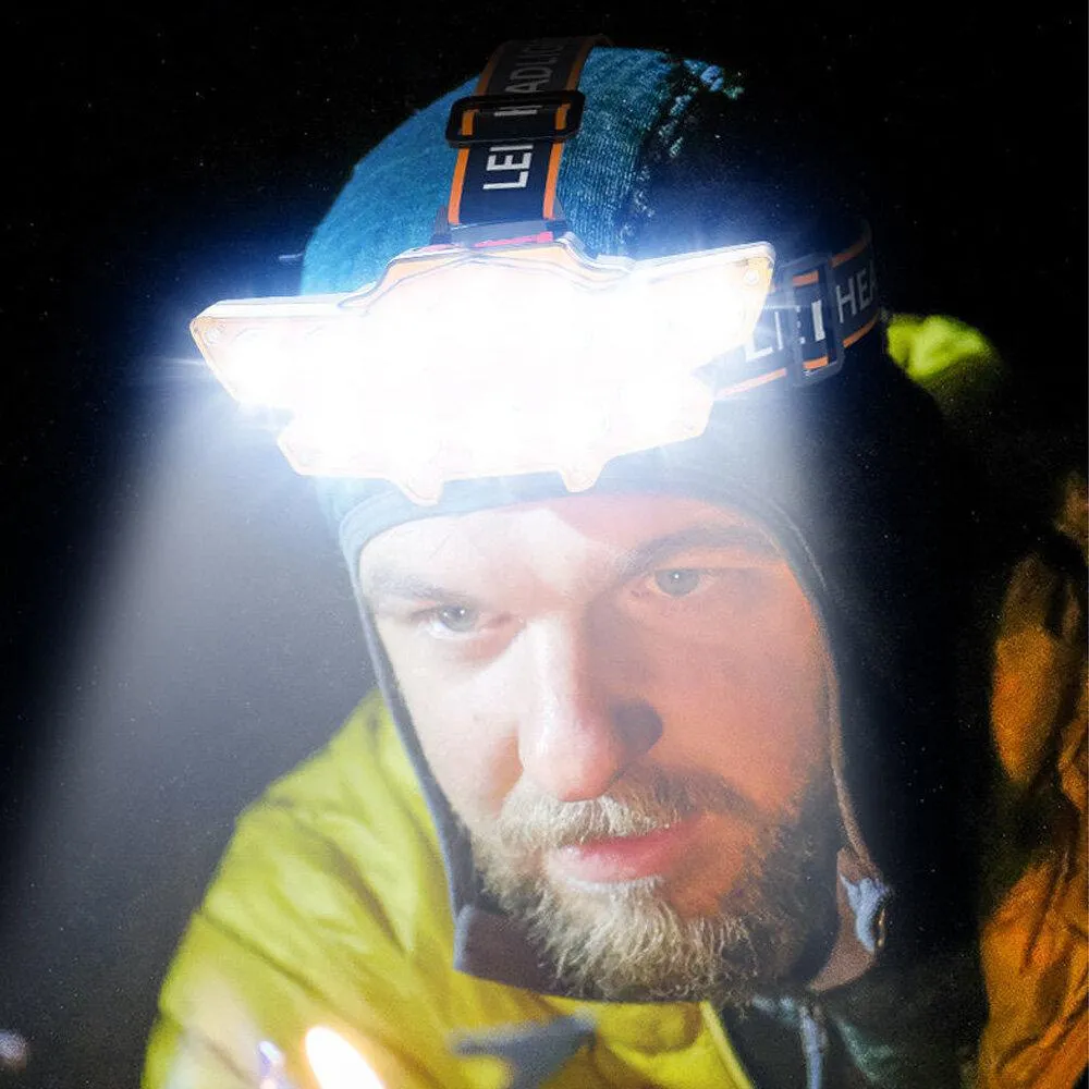 12LED 100000LM Headlamp USB Rechargeable P90 LED Long Shoot 4 Modes Bike Head Torch Flashlight Waterproof Camping Fishing