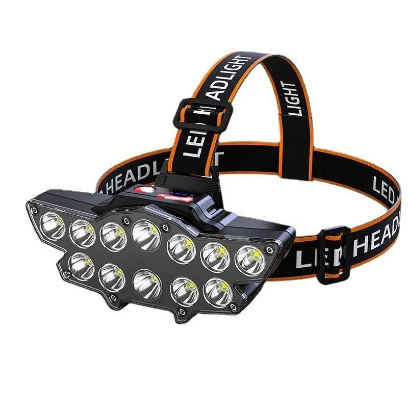12LED 100000LM Headlamp USB Rechargeable P90 LED Long Shoot 4 Modes Bike Head Torch Flashlight Waterproof Camping Fishing