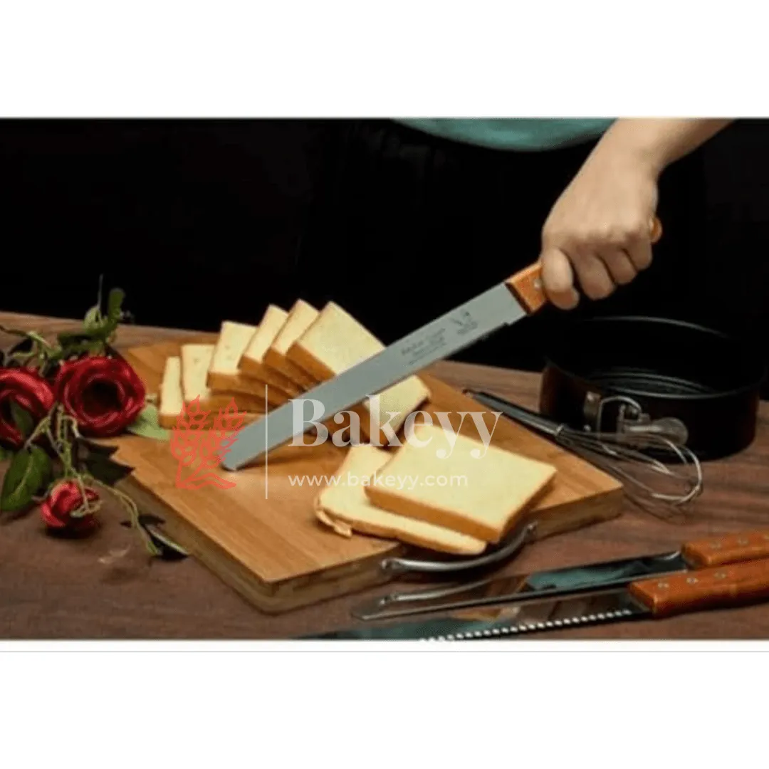 14 Inch Bread Knife Wooden Handle | Stainless Steel Blade with Strong Grip | Wooden Handle