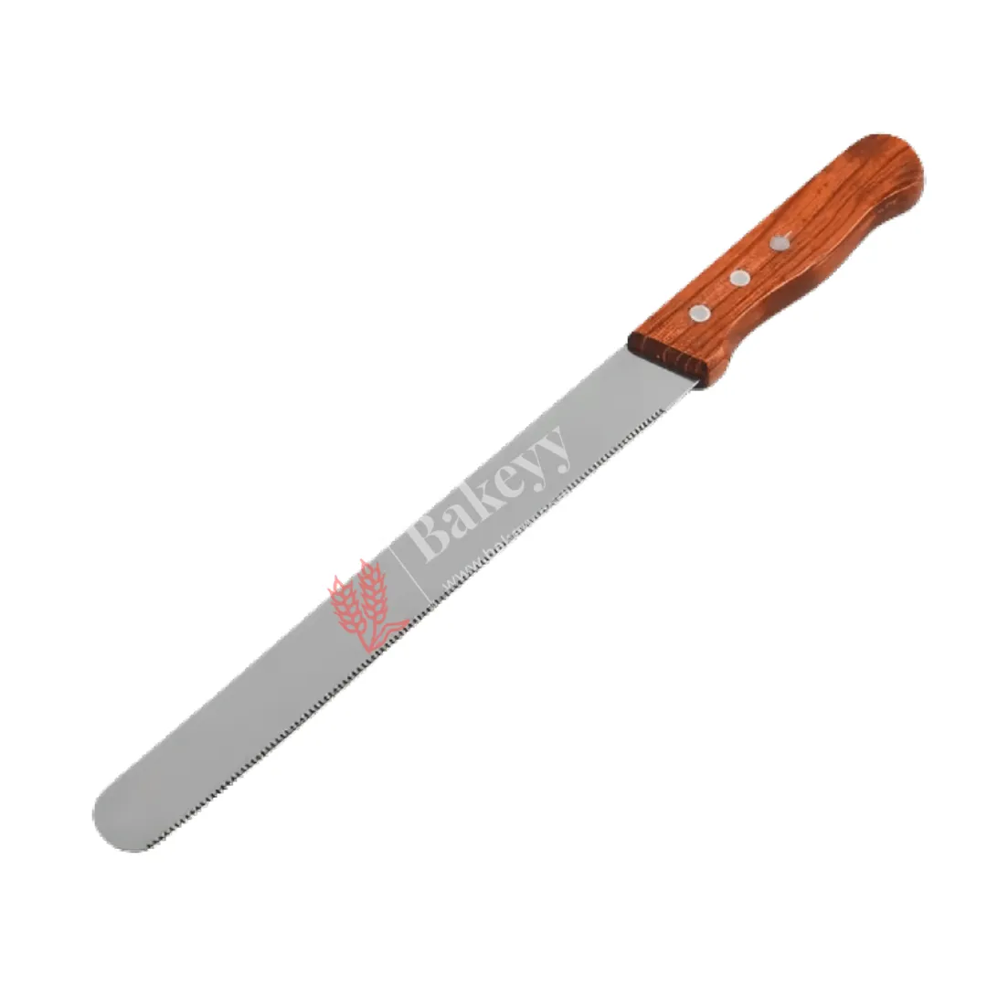 14 Inch Bread Knife Wooden Handle | Stainless Steel Blade with Strong Grip | Wooden Handle