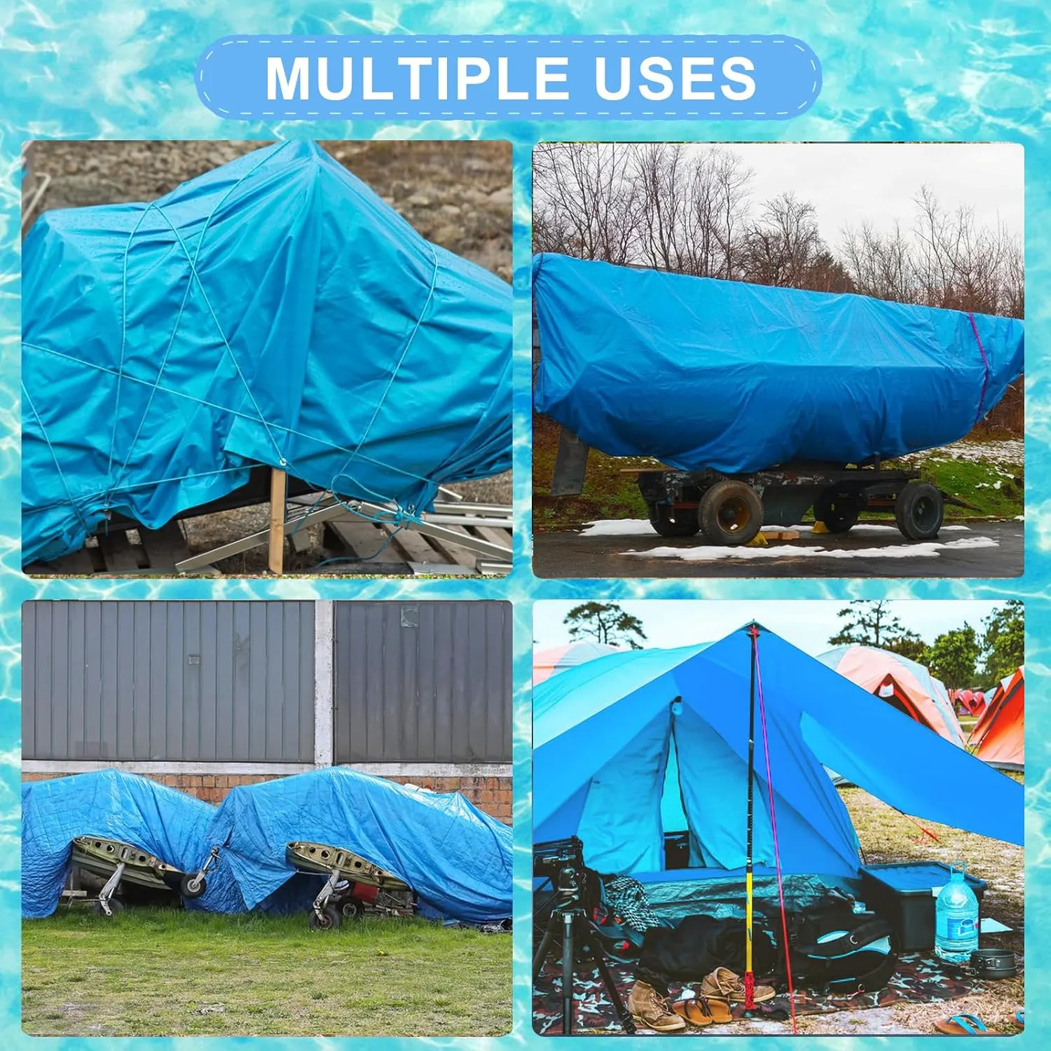 15.64 Ft Swimming Pool Ground Cloth, Square Swimming Pool Liner Pad Ground Mat for Above Ground Swimming Pools Heavy Duty Pool Ground Mat Protector Pad Pool Tarp
