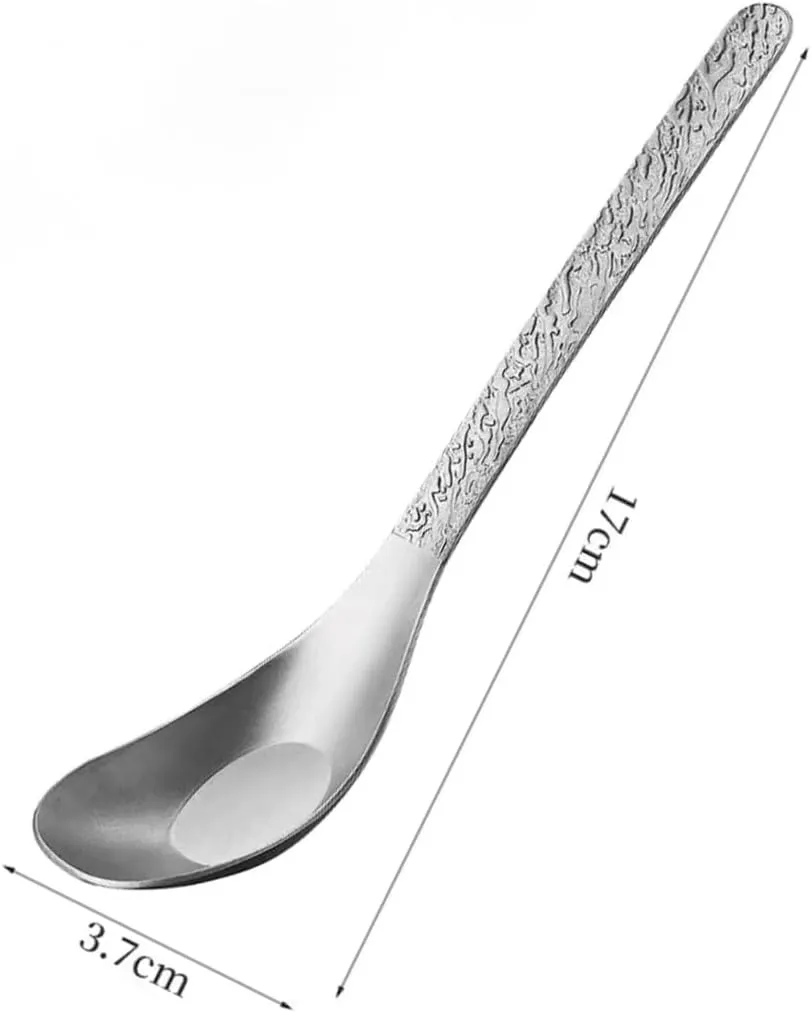 17cm Titanium Camping Spoon Lightweight 19g Camping Flatware Backpacking Travel Cutlery Compact Survival Utensils for Fishing, Hiking, Travel & Outdoor Adventures (4)