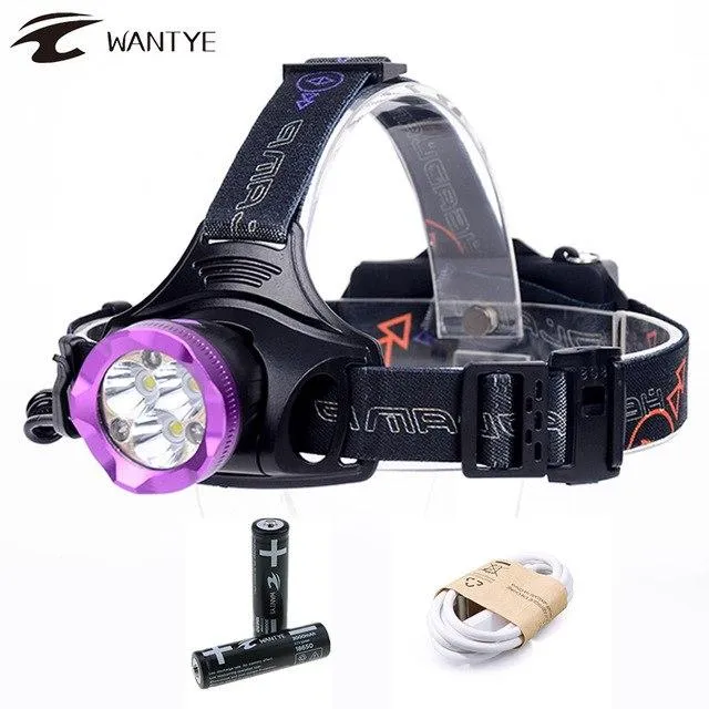 18650 Headlight LED Headlamp 3*XML T6 3*Red Light USB Rechargerable Head Torch Flashlight Head Lamp Fishing Lantern AA Battery