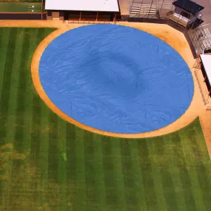 18ft Portable Pitching Mounds for Baseball Sports Spot Round Rain Cover Pitching Mound Baseball Plates for Field with 16 Pcs u Shape Ground Nail for Baseball Field Protect