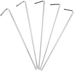 20 Pcs Steel Tent Stakes Ground Nails Tent Pole Replacement Camping Tarp Pegs