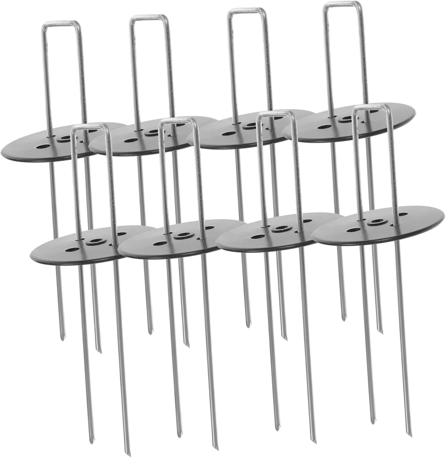20 Sets U Shaped Ground Stakes Galvanized Gardening Fabric Pins for Tents Tarps and Landscape Fabric Heavy Duty Easy to Insert Stable Support for Outdoor Use