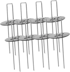 20 Sets U Shaped Ground Stakes Galvanized Gardening Fabric Pins for Tents Tarps and Landscape Fabric Heavy Duty Easy to Insert Stable Support for Outdoor Use