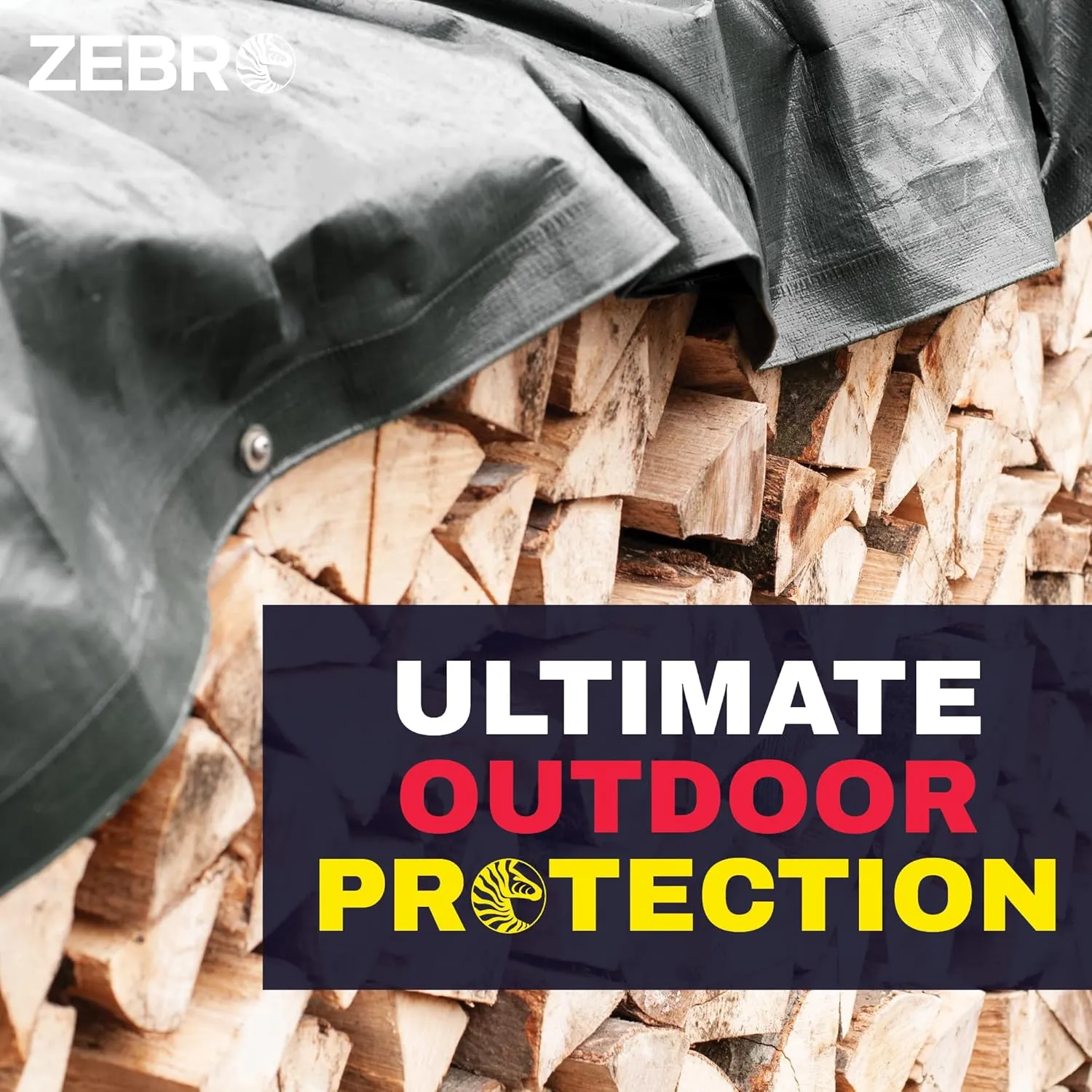 20' x 30' Silver/Black Heavy Duty Tarp with Grommets Reinforced - 10 Mil Thick - Double Sided Plastic Waterproof Tarps - Large Tarpaulin Cover for Outdoor Camping Tent Tarp RV Roof Rain - Zebro