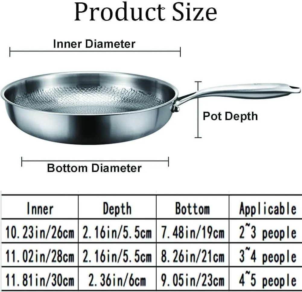 2025 New Titanium Hammered Pan Pro with Lid, Pure Titanium, Heats Quickly, Even Heating, Scratch-Resistant (M)