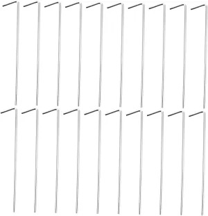 20pcs Ground Nail Stakes for Tent Pole Replacement Drillable Stakes for Tarp Tent