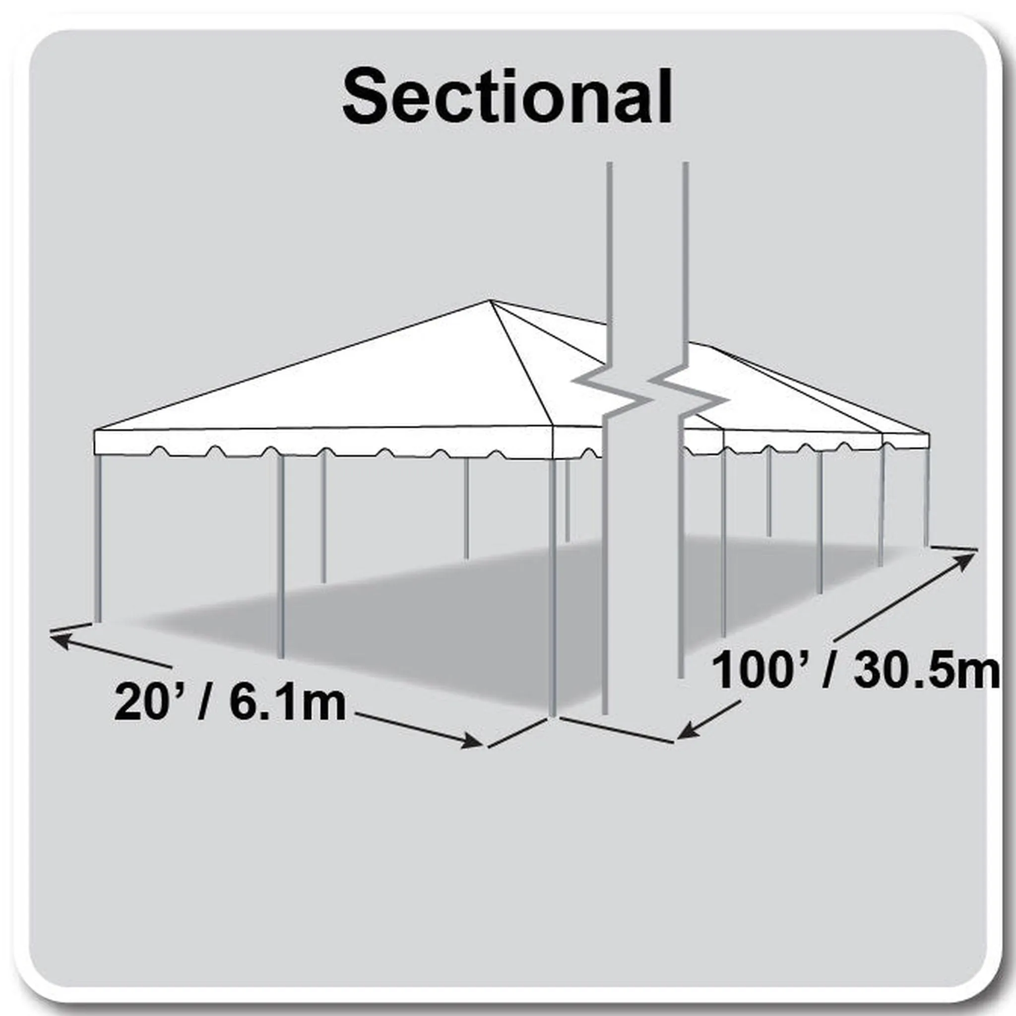 20x100 Classic Series Frame Tent