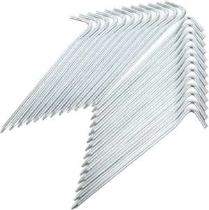 25pcs Heavy Duty Metal Tent Pegs Thicken Stakes for Outdoor Camping Beach Gazebo Tarp Gardening Durable Galvanized Iron Tent Nails for Secure Fixing