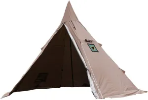 3 Person Tipi Hot Tent 2 Doors Camping Teepee Tent with Stove Jack 7.2FT 4 Season Teepee Tents for Family Team