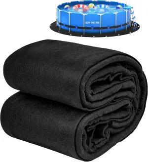 300G/M² Thicker Round Pool Pads for Above Ground Pool, Under Pool Pad Round, Above Ground Pool Liners Round with Metal Grommets, Under Pool Mats to Prevent Punctures Pool Tarp