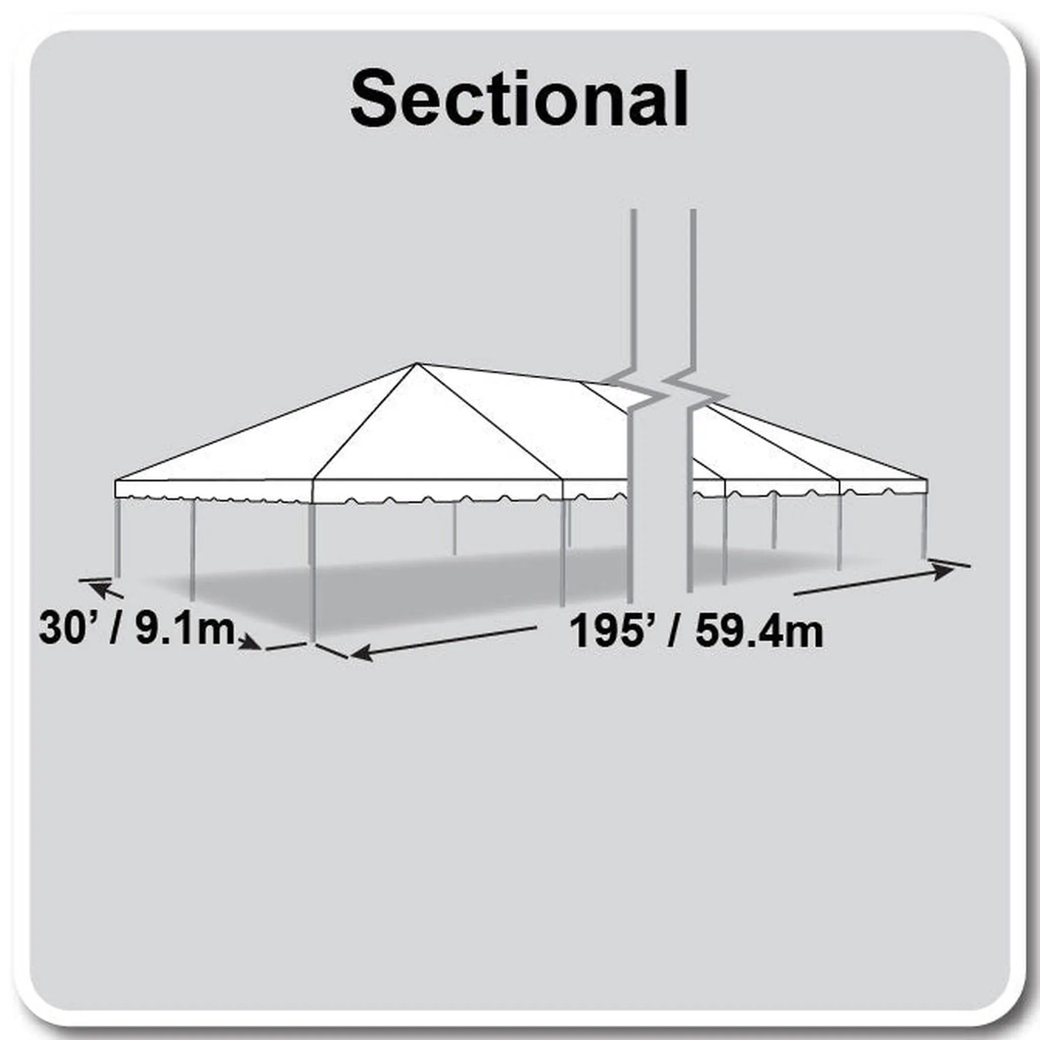 30x195 Classic Series Frame Tent