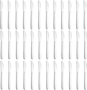 36-Piece Butter Knives, Dinner Knife Set (9 Inches), Food Grade Stainless Steel Table Knife, Knives Silverware for Home/Restaurant/Kitchen, Dishwasher Safe & Mirror Polished
