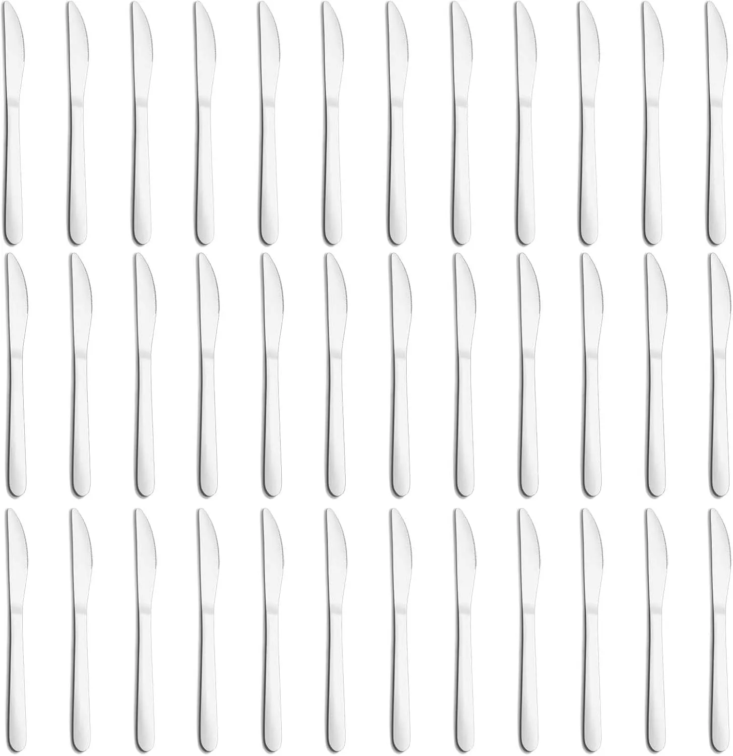 36-Piece Butter Knives, Dinner Knife Set (9 Inches), Food Grade Stainless Steel Table Knife, Knives Silverware for Home/Restaurant/Kitchen, Dishwasher Safe & Mirror Polished