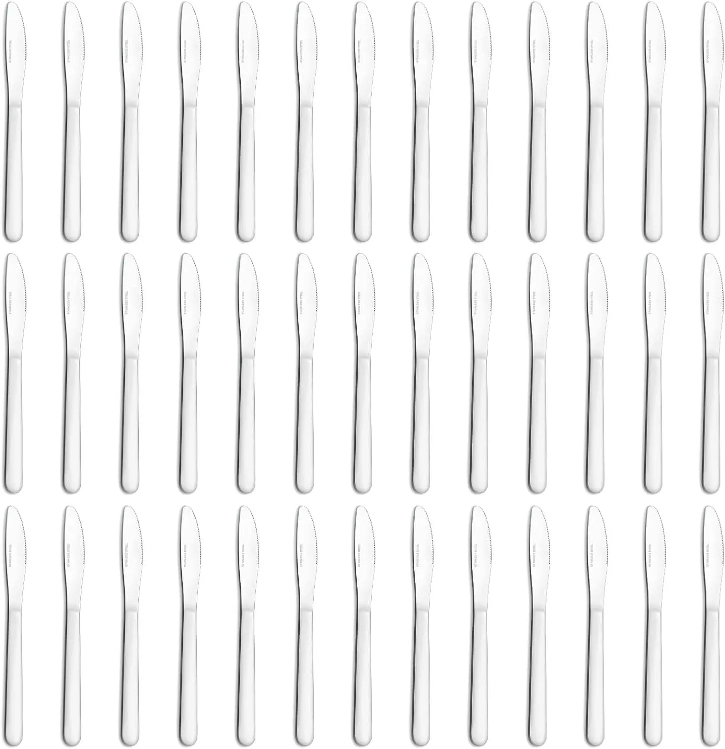 36 Pieces Dinner Knives Set, 8.1 Inches Table Knives Set, Durable Butter Knife, Food Grade Stainless Steel Dinner Knife, Cost-effective Knives Silverware - Mirror Polished, Dishwasher Safe