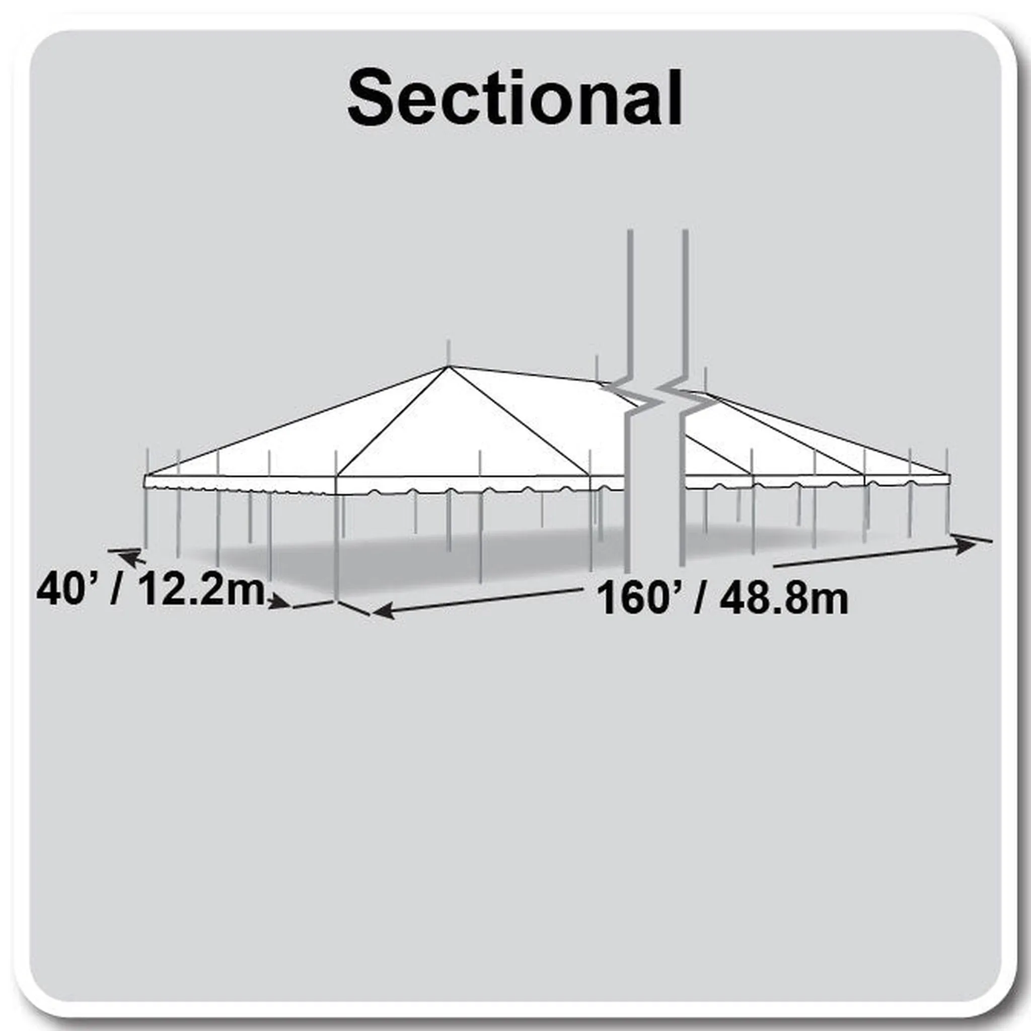 40x160 Classic Series Pole Tent