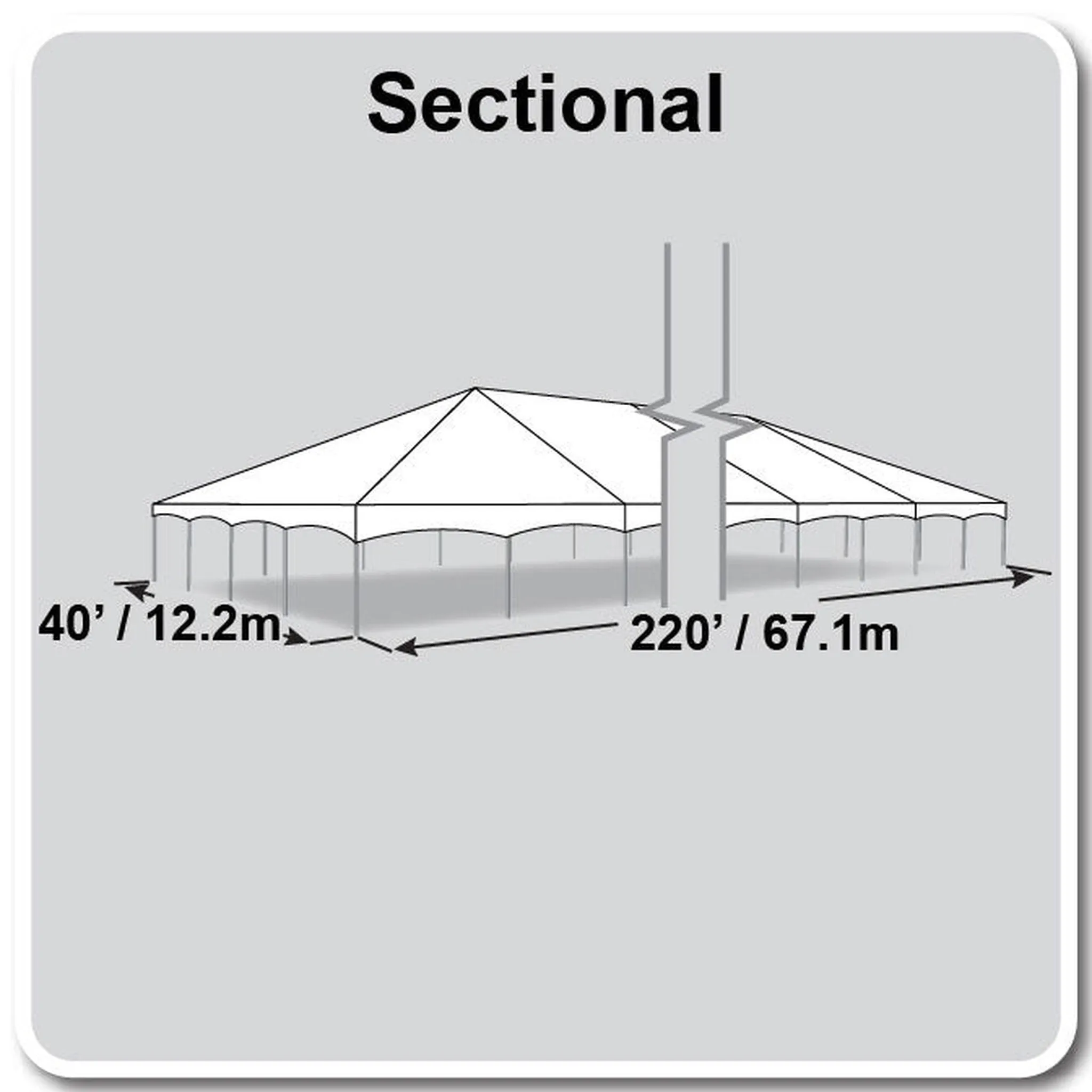 40x220 Master Series Frame Tent