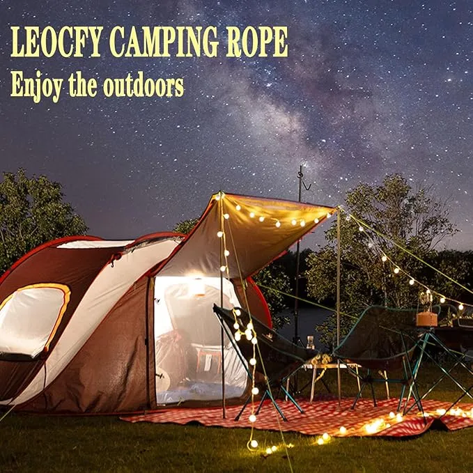 4mm Outdoor Guy Lines Tent Cords Reflective Canopy Wind Rope Lightweight Camping Rope with Aluminum Guylines Adjuster for Tent Tarp, Canopy Shelter, Camping, Hiking, Backpacking (ZPS-hui-10)