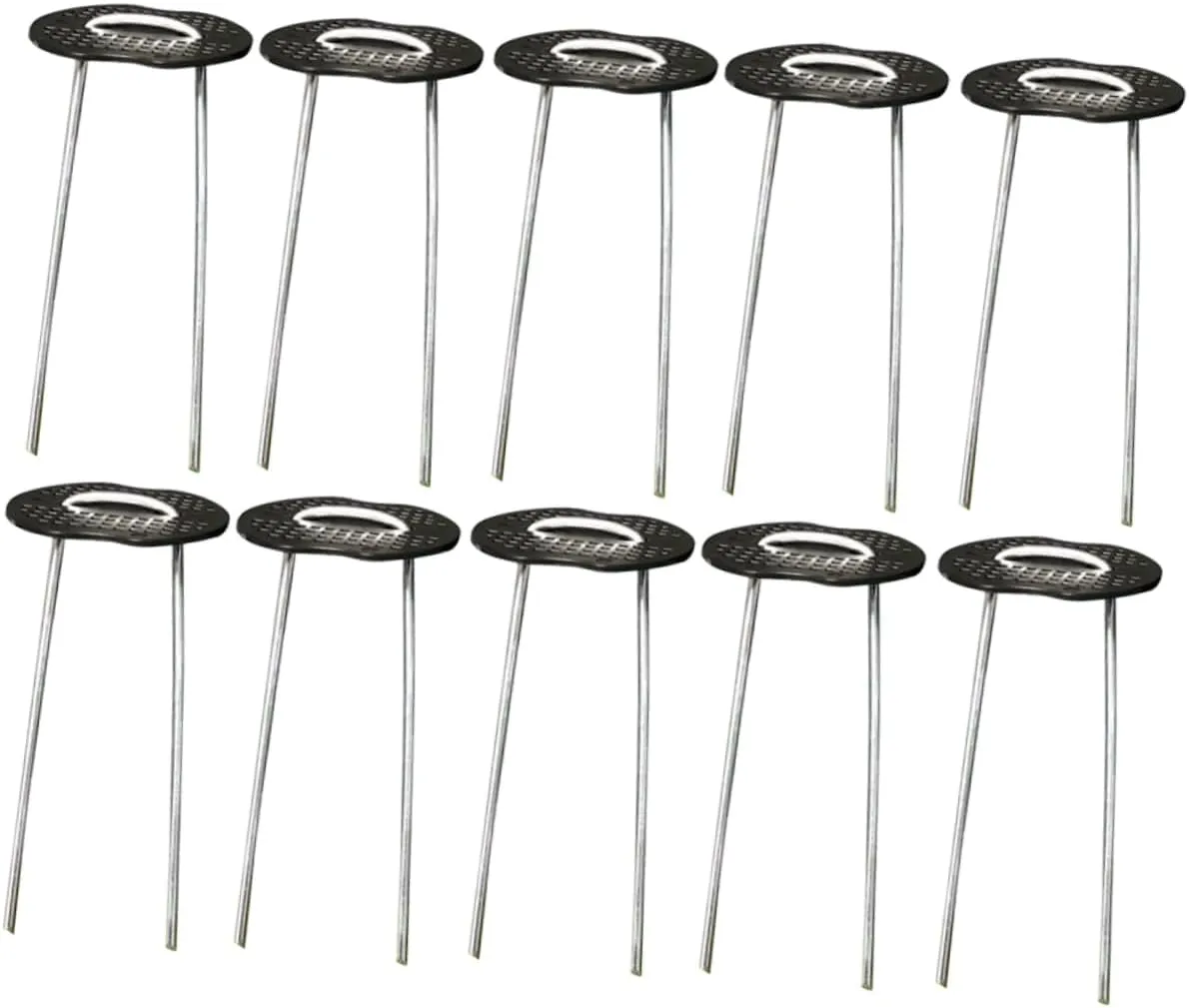 50 Pack U-Shaped Galvanized Ground Stakes for Tent Canopy Tarp Landscaping Garden