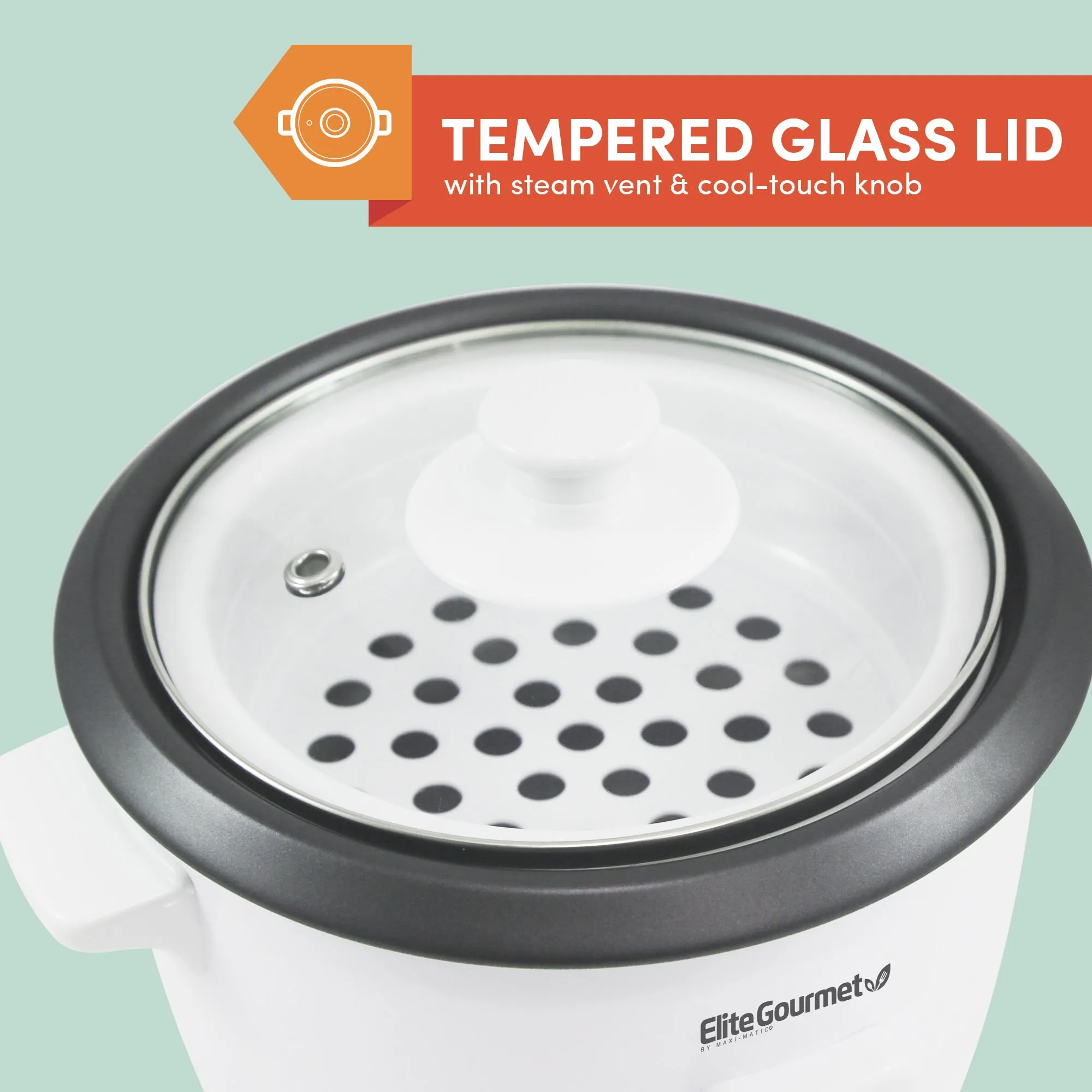 6-Cup Nonstick Rice Cooker with Steam Basket