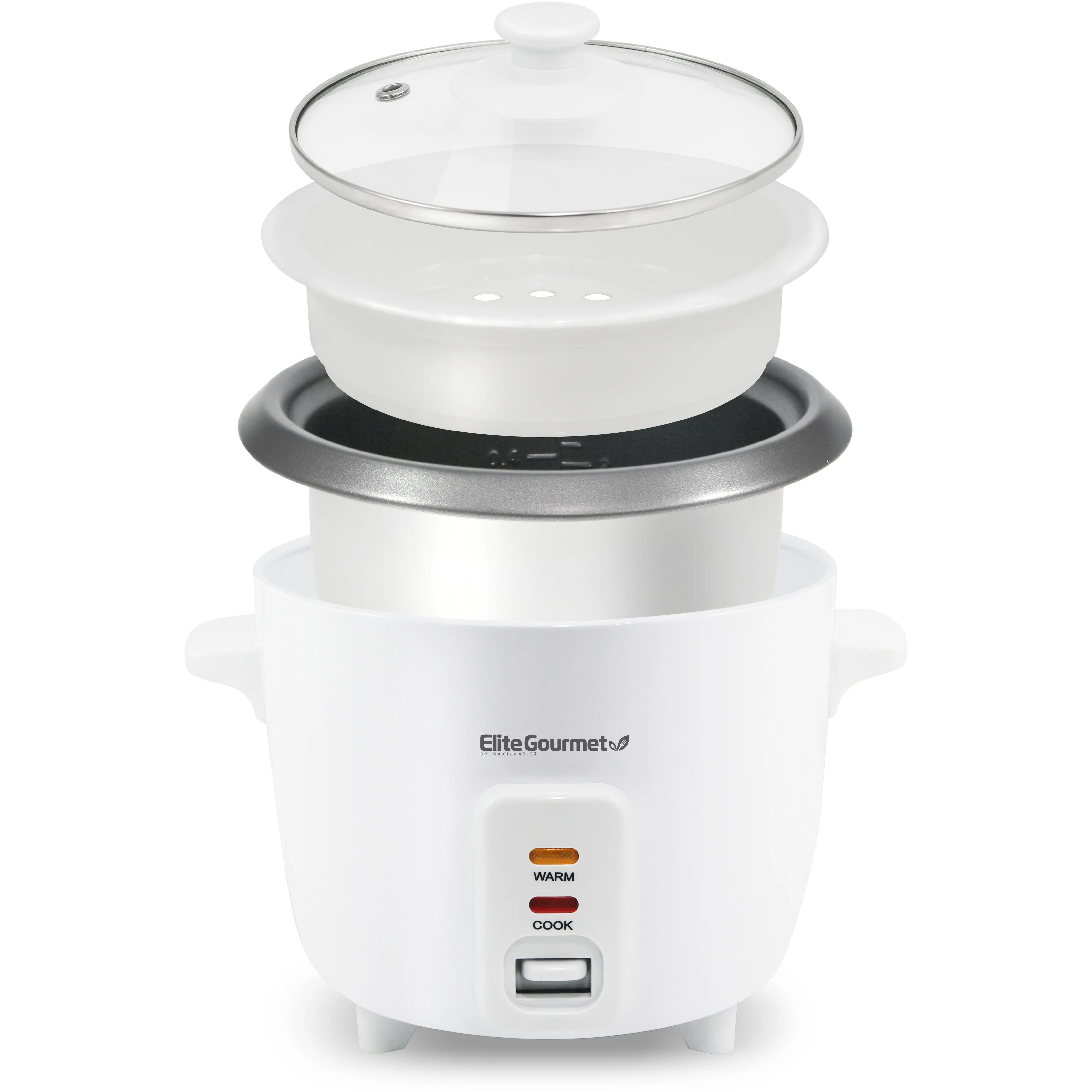 6-Cup Nonstick Rice Cooker with Steam Basket
