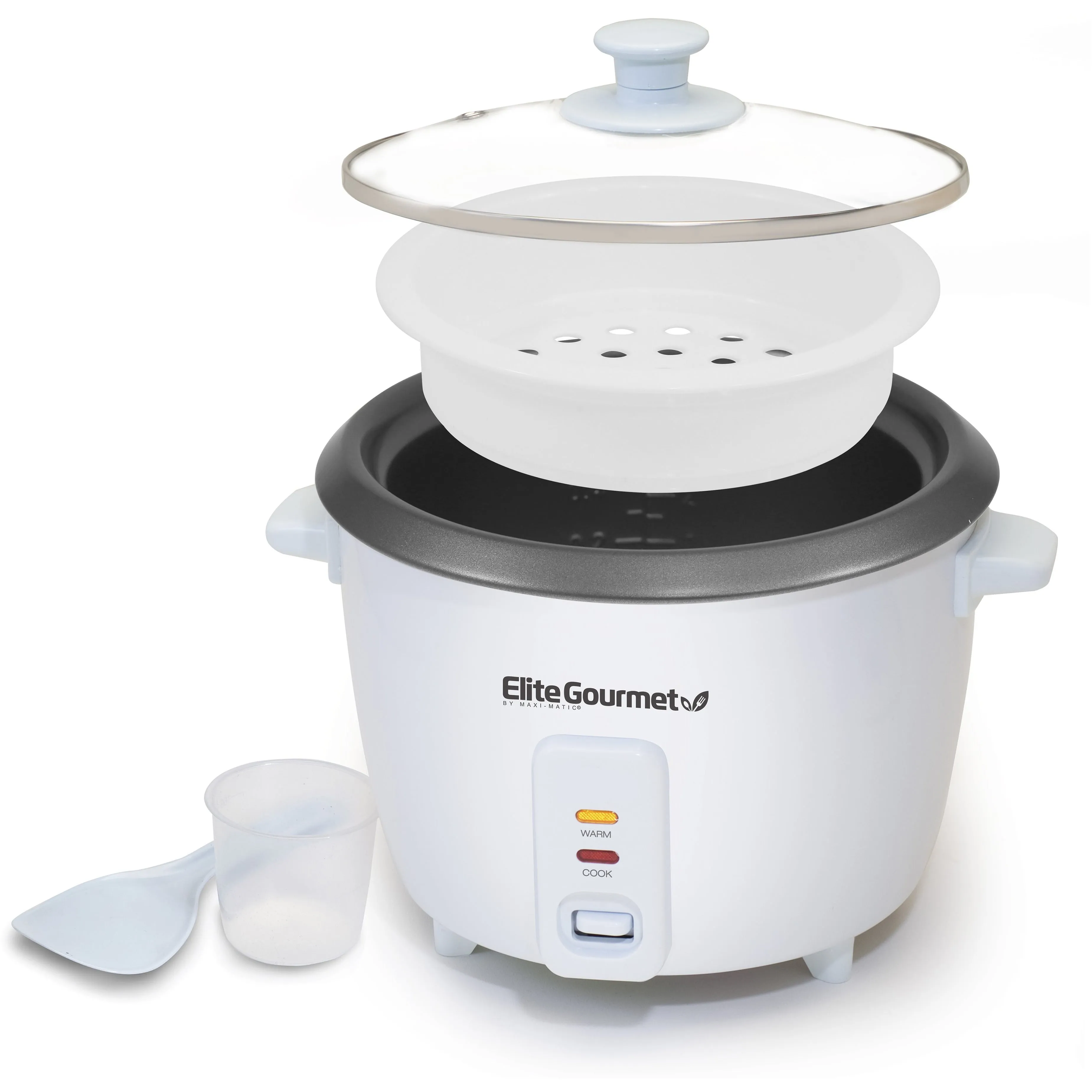 6-Cup Nonstick Rice Cooker with Steam Basket