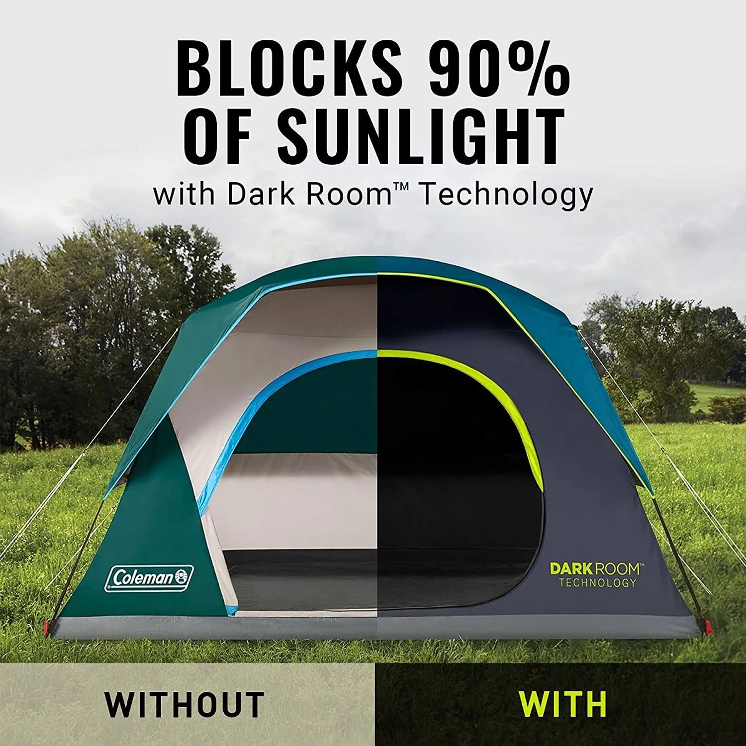 6-Person Dark Room Skydome Camping Tent