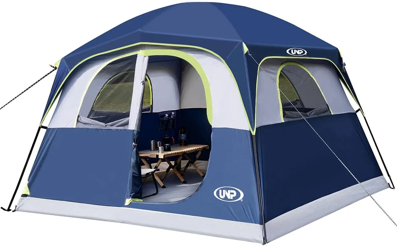 6-Person Family Camping Tent - Quick Setup, Spacious Comfort