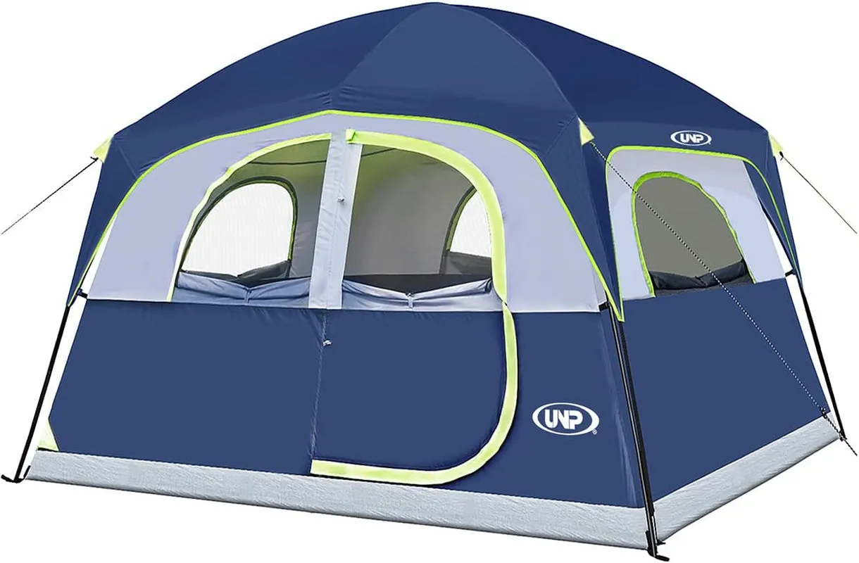 6-Person Family Camping Tent - Quick Setup, Spacious Comfort