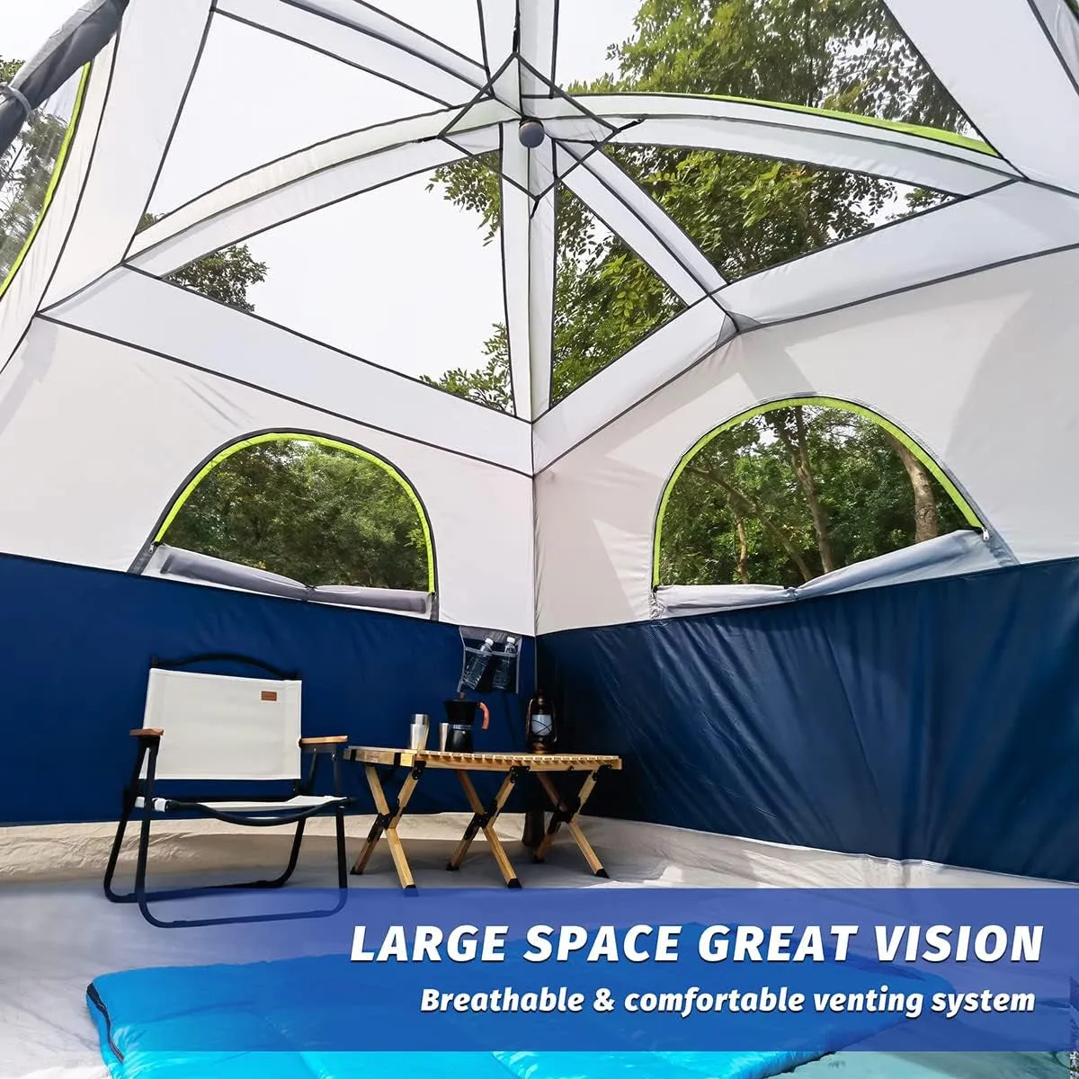 6-Person Family Camping Tent - Quick Setup, Spacious Comfort