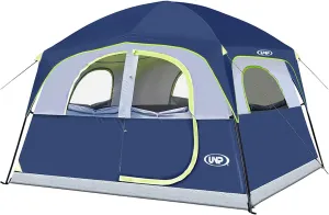 6-Person Family Camping Tent - Quick Setup, Spacious Comfort