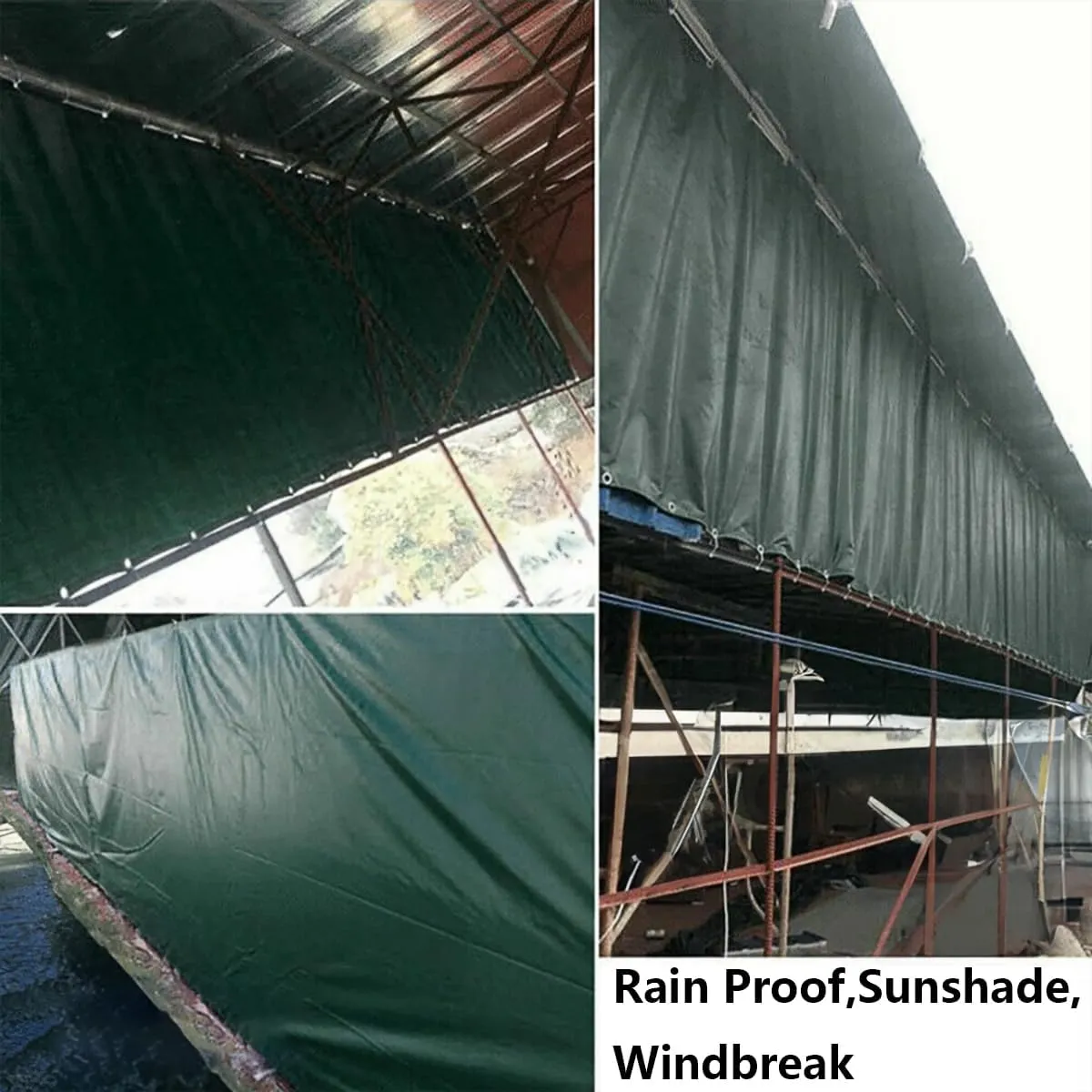 6' x 10' Tarps Heavy Duty Waterproof, 5 Mil Green Poly Tarp Cover, UV Resistant, Rip and Tear Proof Tarpaulin with Grommets and Reinforced Edges for Roof, Patio, Camping, Boat, Pool