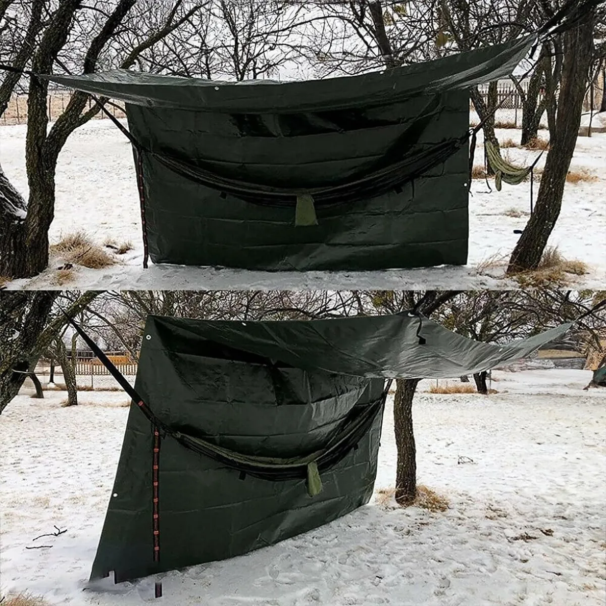 6' x 10' Tarps Heavy Duty Waterproof, 5 Mil Green Poly Tarp Cover, UV Resistant, Rip and Tear Proof Tarpaulin with Grommets and Reinforced Edges for Roof, Patio, Camping, Boat, Pool