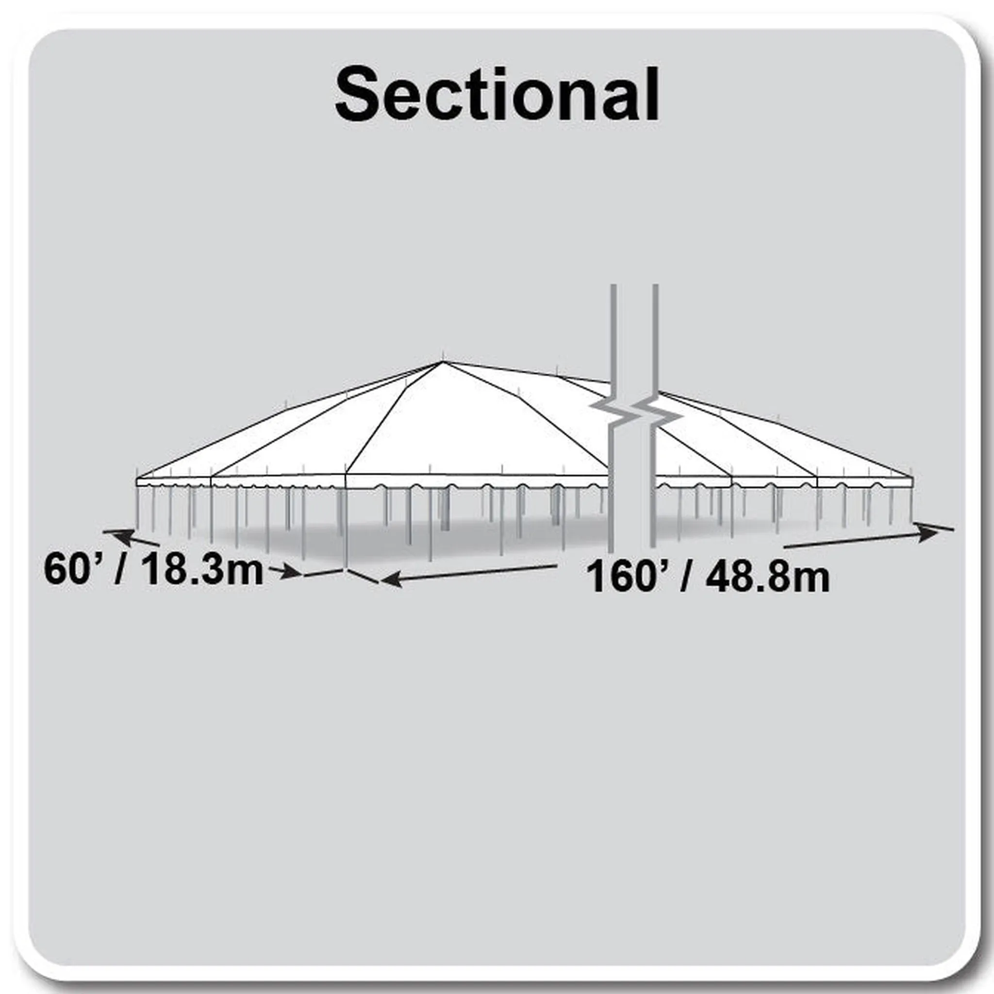 60x160 Classic Series Pole Tent