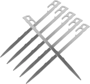 6pcs Tent Ground Pegs for Tarp Camping Beach Stakes Sturdy Outdoor Stakes