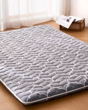6th Generation Japanese Floor Futon Mattress - Extra-Thick 9-Layer Modern Futon with 100% High-Density Foam, Portable Floor Mattress Sleeping Pad for Adults, Guest Room, Dormitory, Twin Size 75"x39"