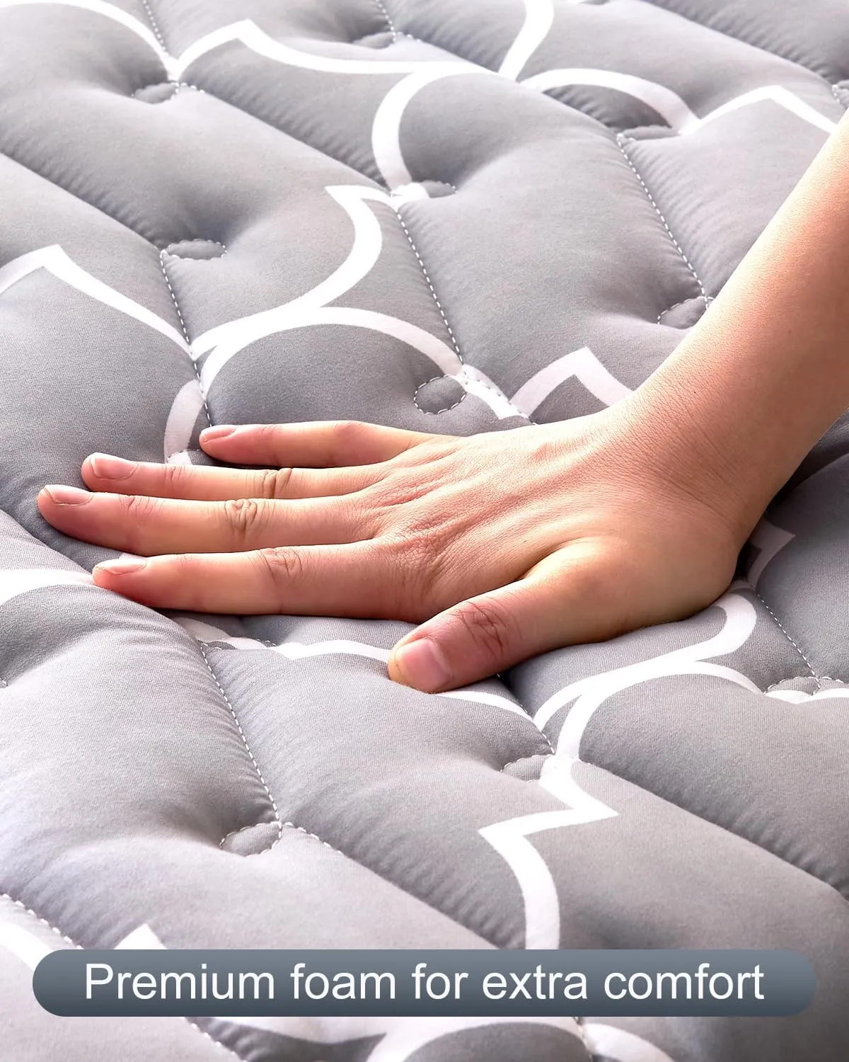 6th Generation Japanese Floor Futon Mattress - Extra-Thick 9-Layer Modern Futon with 100% High-Density Foam, Portable Floor Mattress Sleeping Pad for Adults, Guest Room, Dormitory, Twin Size 75"x39"